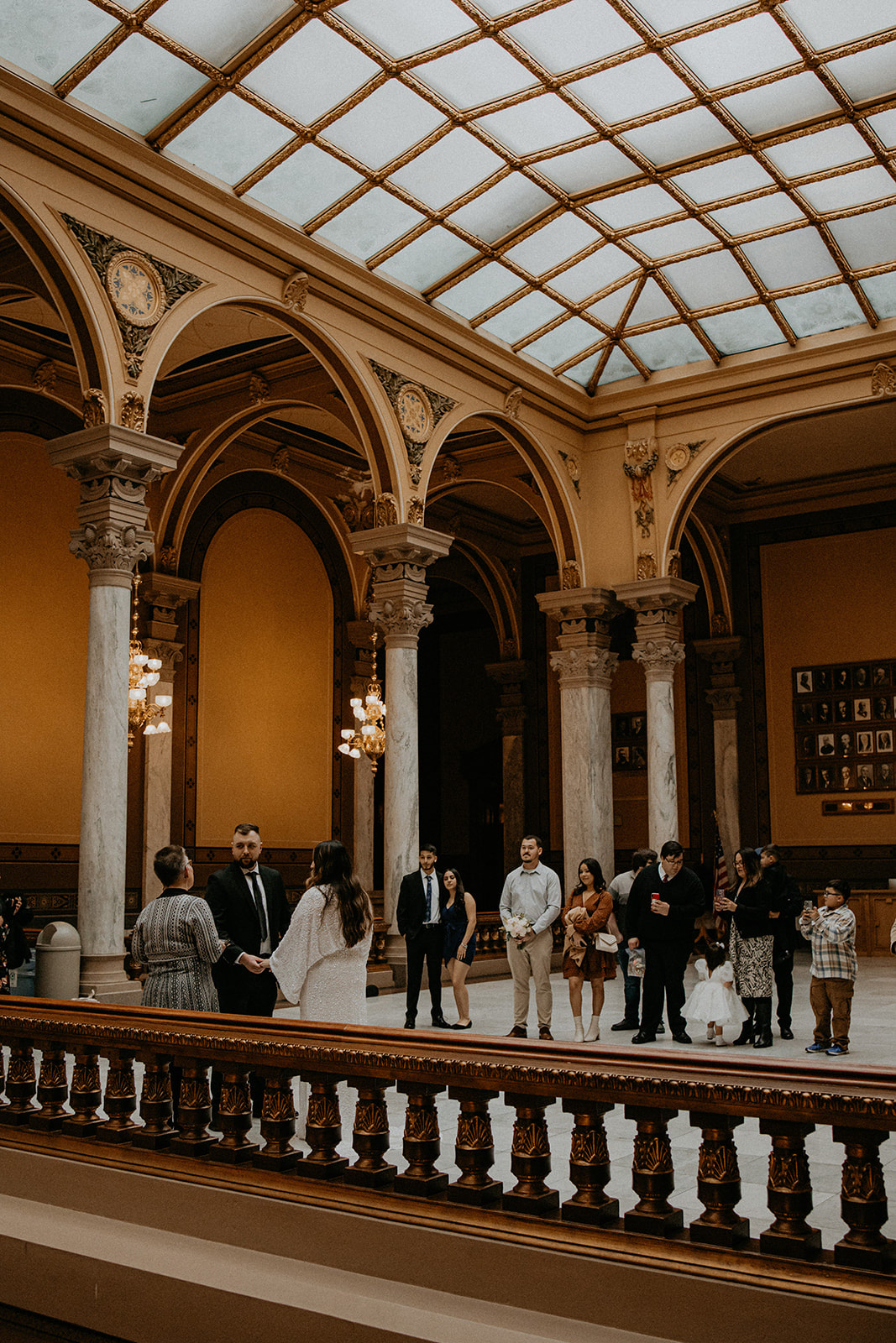 Elope at the Indiana State House.  Marry Me In Indy! LLC  Photo by Karen Trejo Photography.