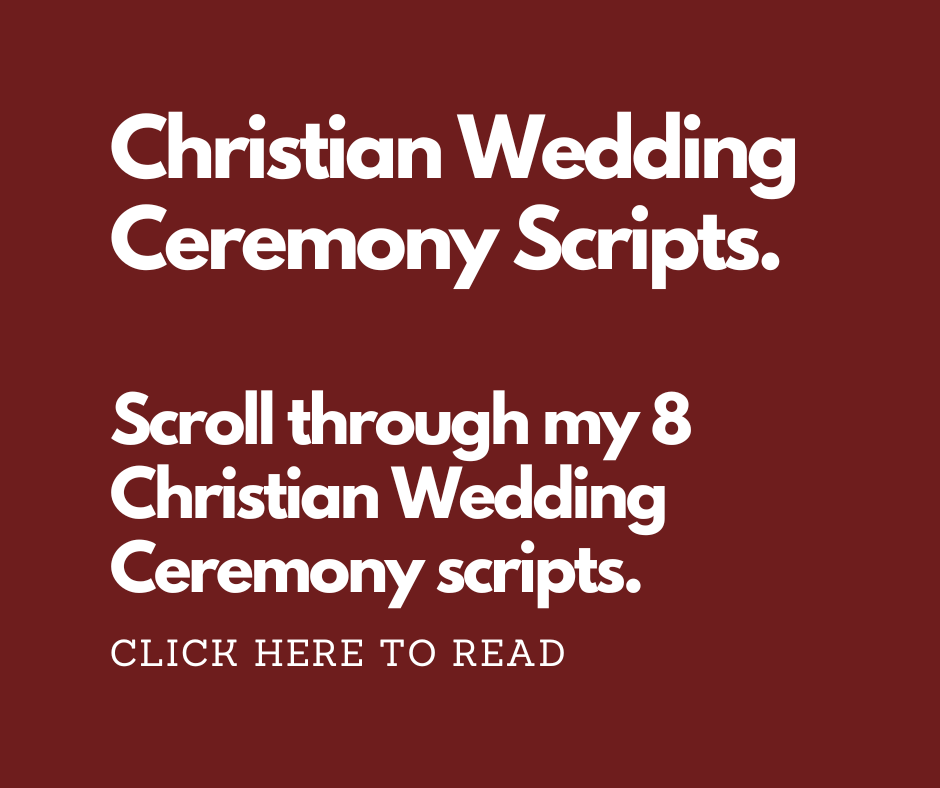 Christian Wedding Ceremony Scripts. Marry Me In Indy! LLC.
