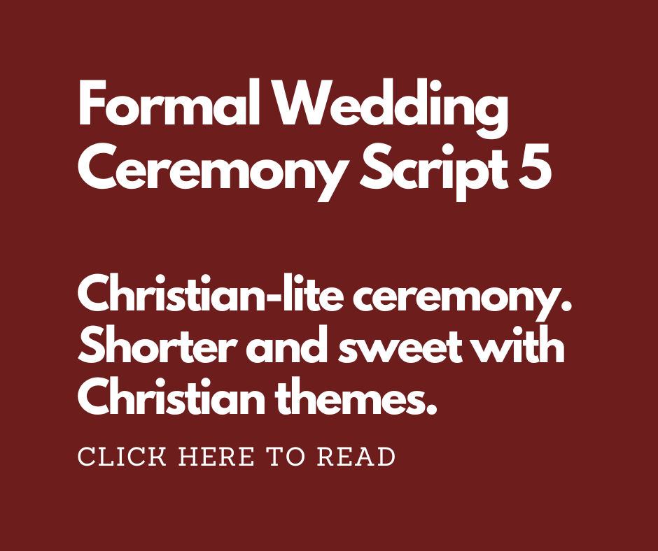 Formal Wedding Ceremony Script 5. Marry Me In Indy! LLC.