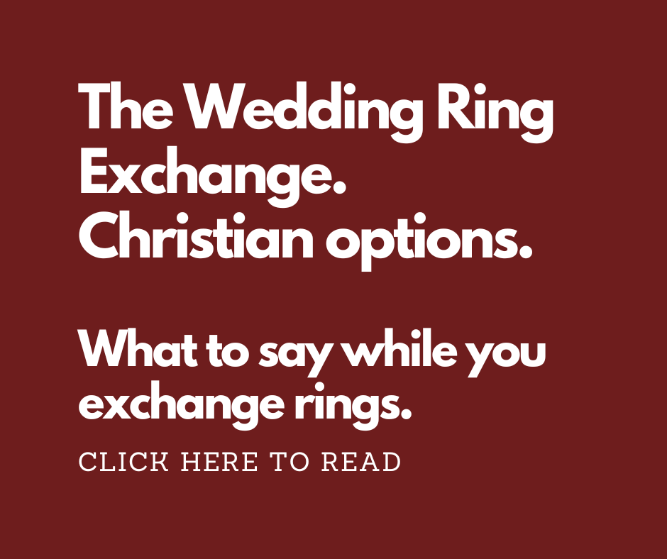 Christian Wedding Ring Exchanges.  Marry Me In Indy! LLC. 