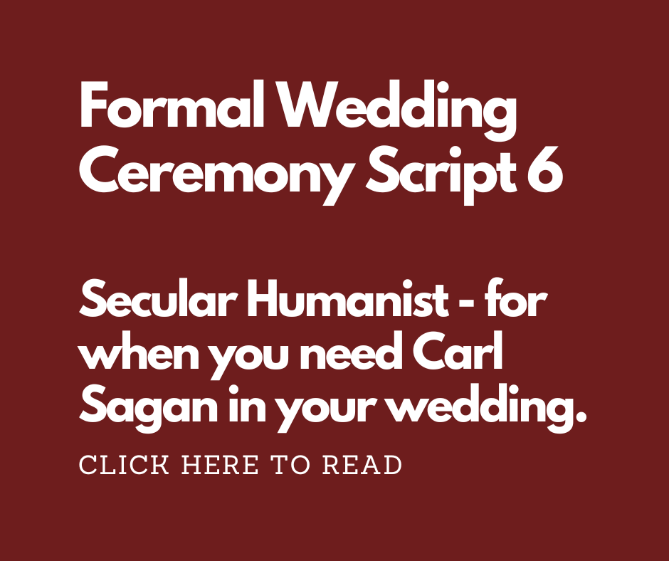 Formal Ceremony Script 6.  Marry Me In Indy! LLC.