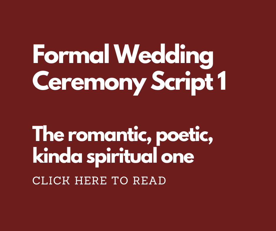 Formal Wedding Ceremony Script 1. Marry Me In Indy! LLC