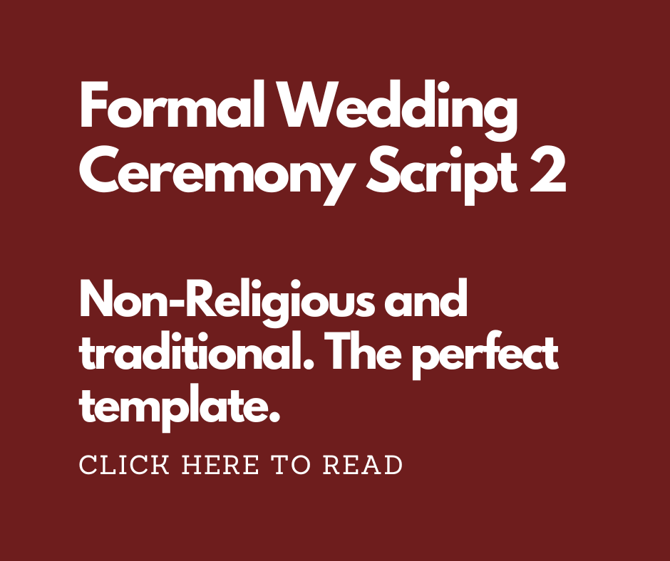 Formal Wedding Ceremony Script 2. Marry Me In Indy! LLC