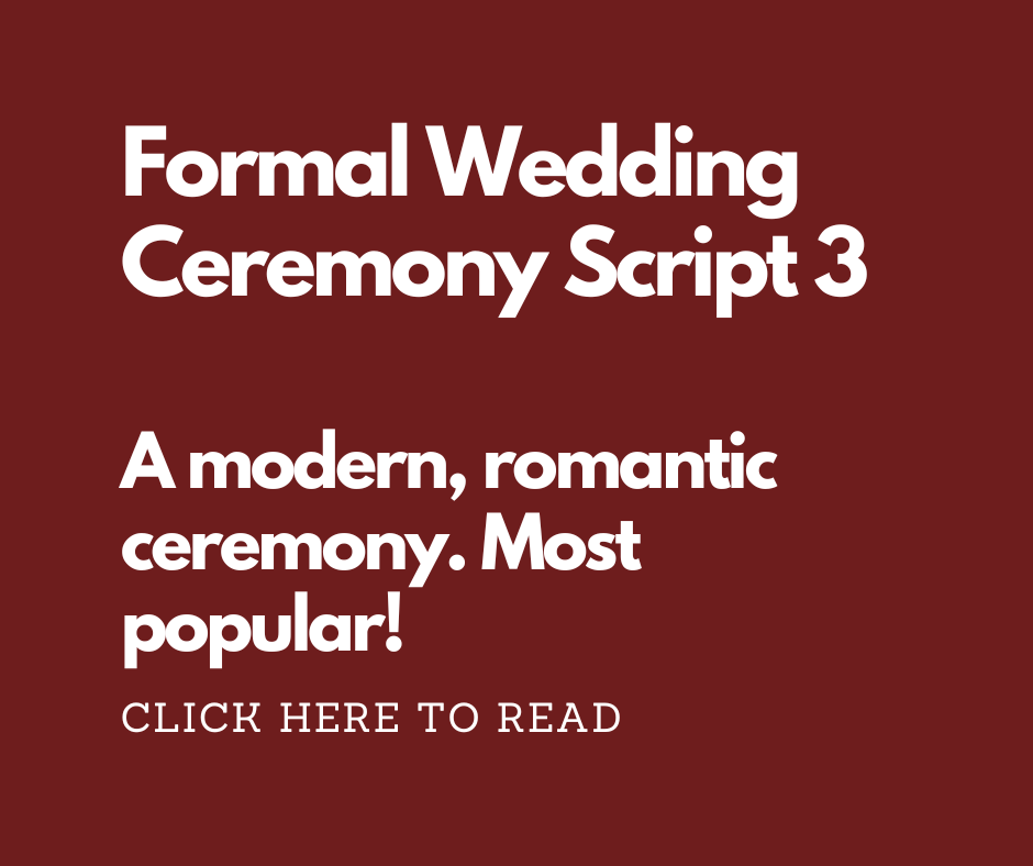 Formal Wedding Ceremony Script 3. Marry Me In Indy! LLC 