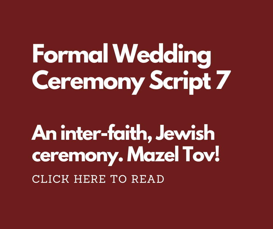 Formal Wedding Ceremony Script 7.  Marry Me In Indy! LLC.