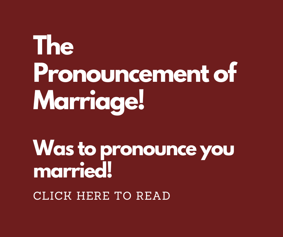 Marriage pronouncements for your wedding ceremony. Marry Me In Indy! LLC. 