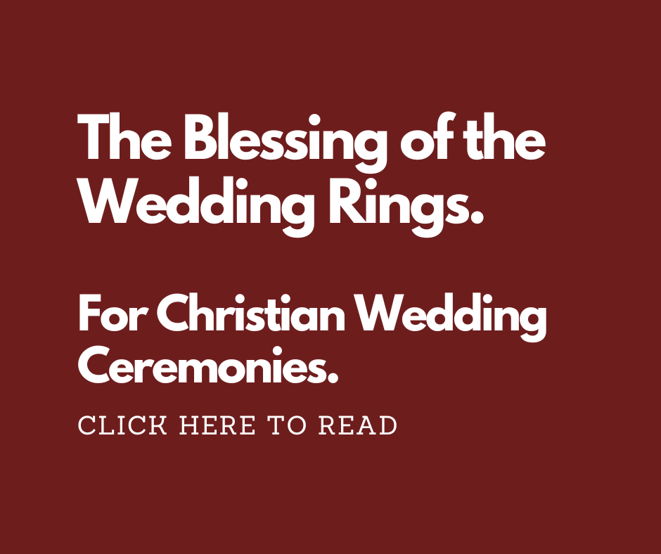 Christian Ring Blessings.  Marry Me In Indy! LLC.